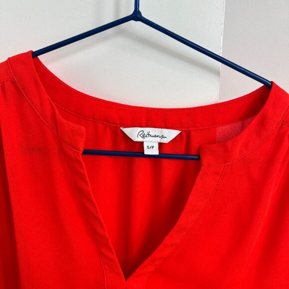 Reitmans Women's Orange Short Sleeve Blouse - Size Small - Picture 3 of 7